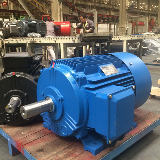 图为西玛电机生产的YEF2系列高效变频电机照片